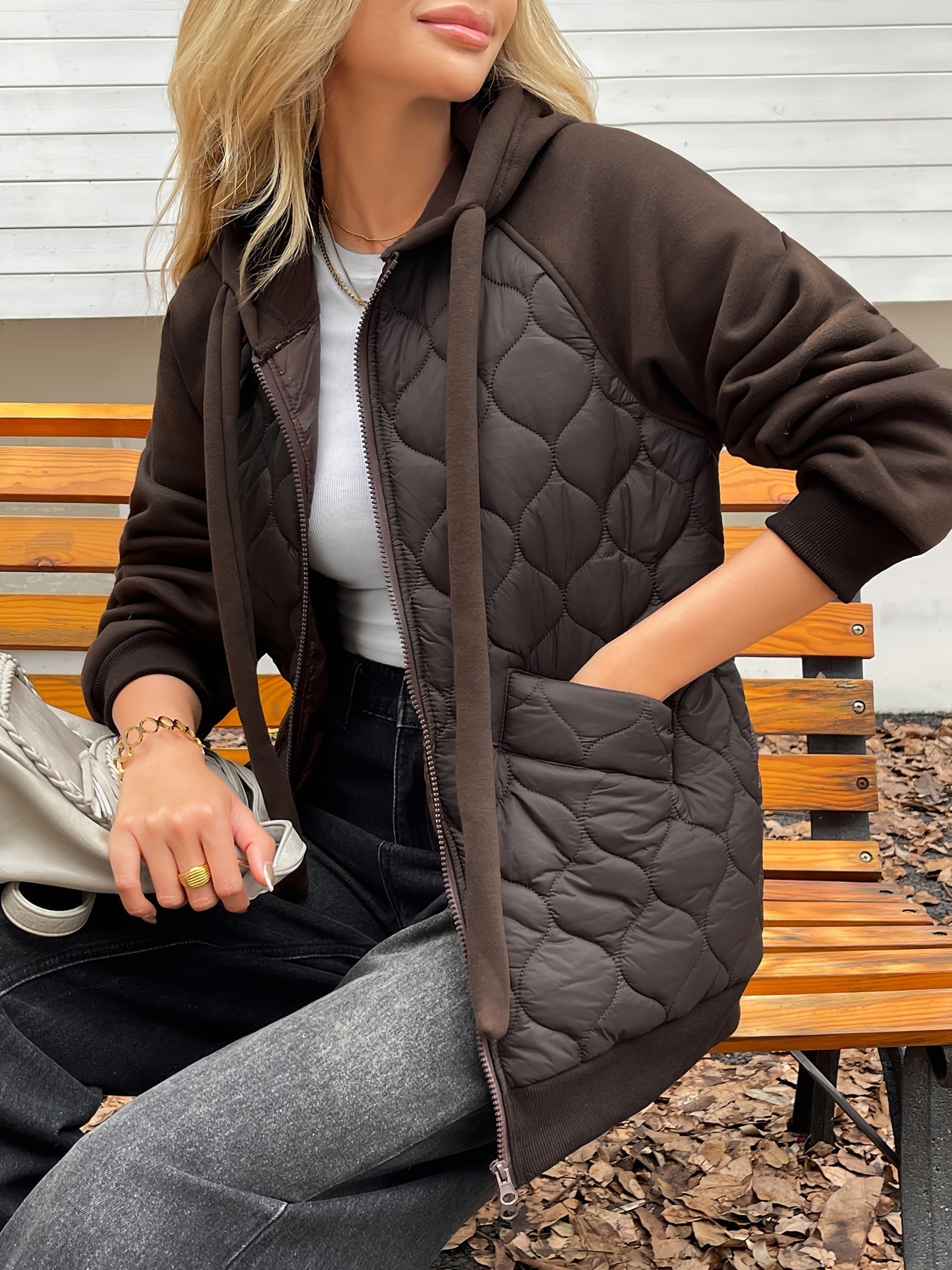 Mabel Women's Quilted Hoodie - styled view