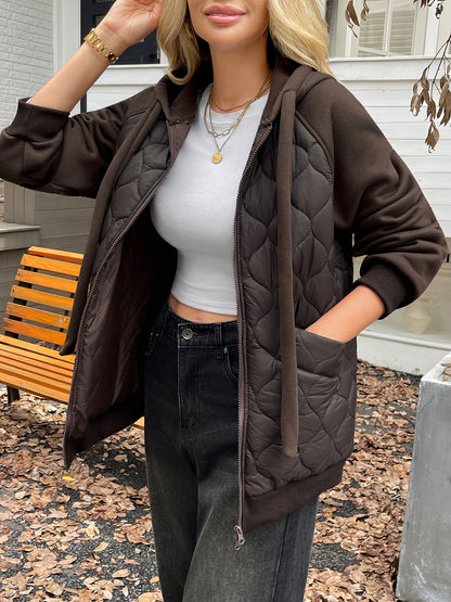 Mabel Women's Quilted Hoodie - back view