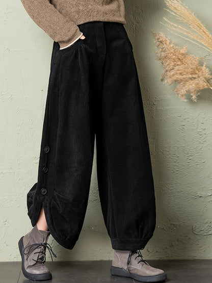 Noor Women's Corduroy Pant - full-length view
