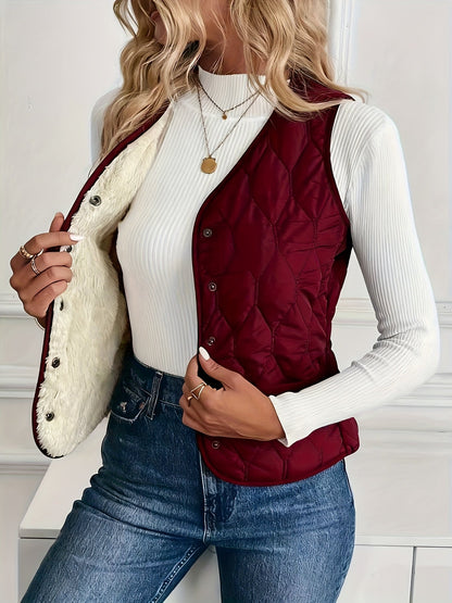 Rhea Women's Quilted Vest - front view