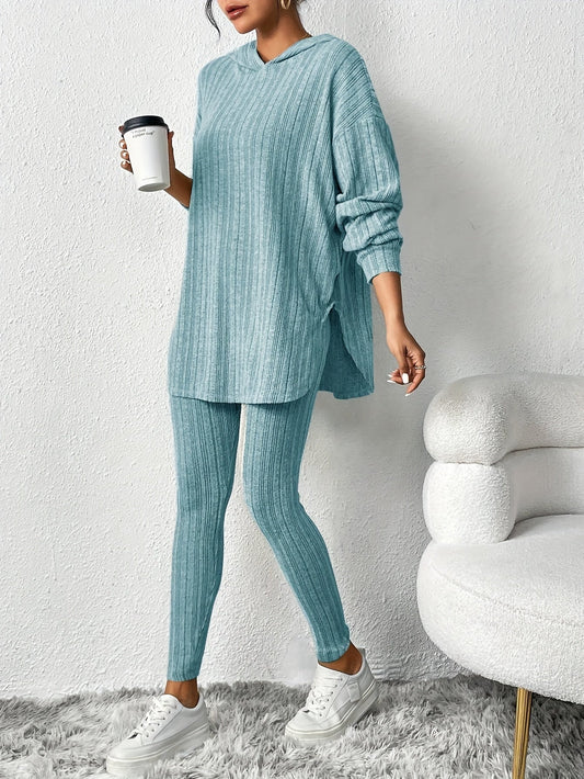 Sienna Women's Ribbed Knit Knit Lounge - front view