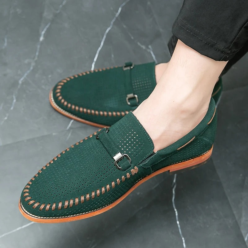 Ambrose Men's Loafers - fabric and finish detail