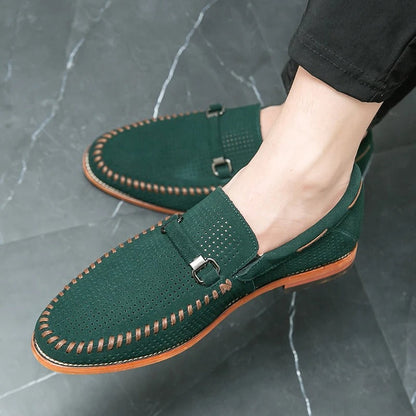 Ambrose Men's Loafers - fabric and finish detail