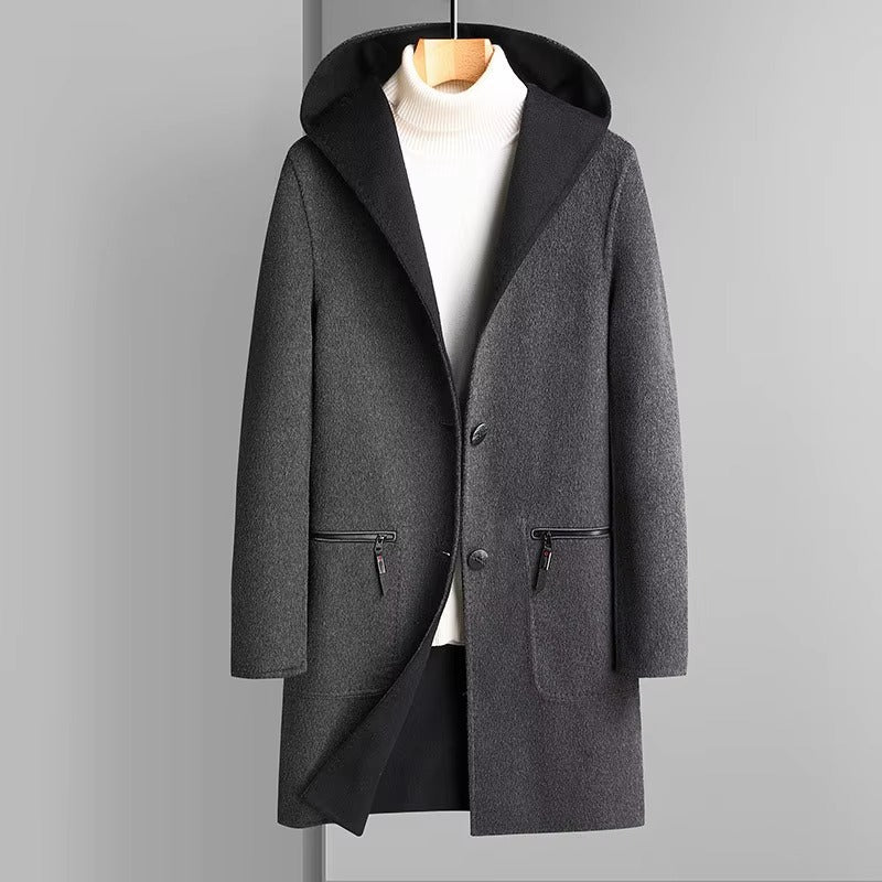 Ulric Men's Trench Coat - full-length view