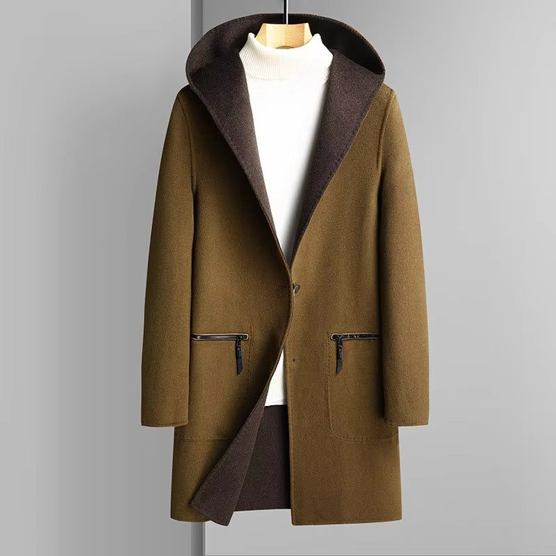 Ulric Men's Trench Coat - close-up detail