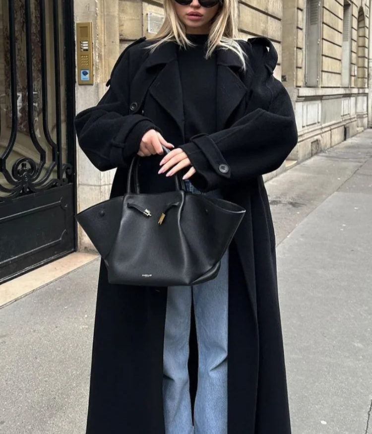 Juno Women's Trench Coat - flat lay