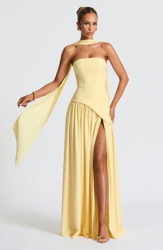 Vera Women's Asymmetric Maxi Dress - styled view