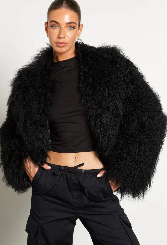 Quinn Women's Coat | Black, White