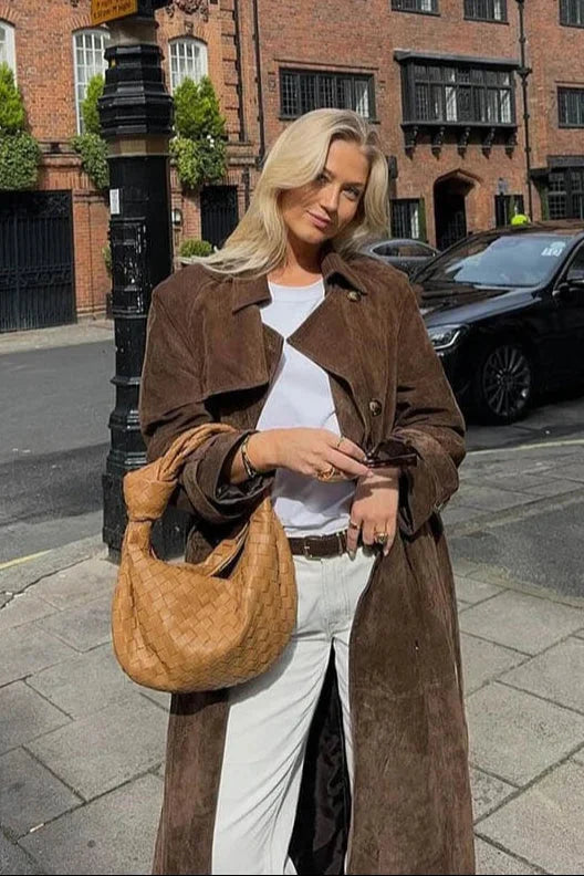 Lila Women's Trench Coat - styled view