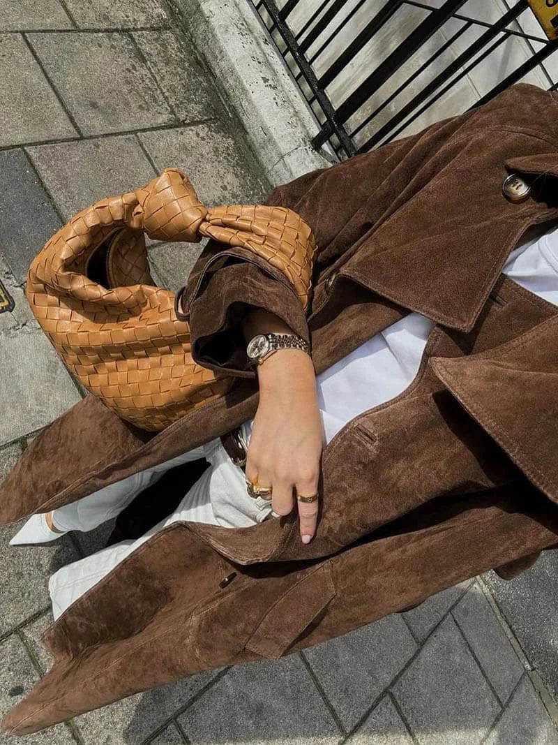 Lila Women's Trench Coat - close-up detail
