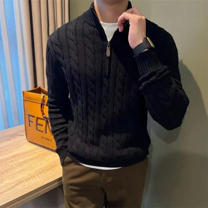 Casper Men's Cable Knit Sweater - front view