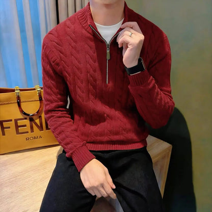 Casper Men's Cable Knit Sweater - shown in use