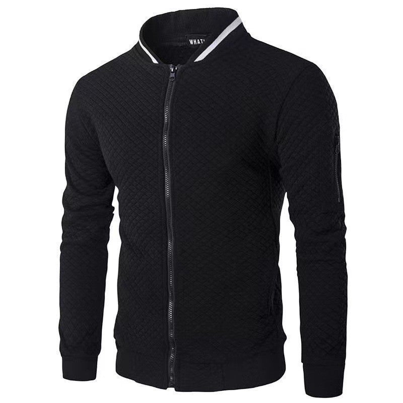 Arlo Men's Plaid Cardigan - styled view