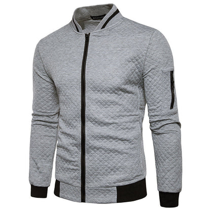Arlo Men's Plaid Cardigan - fabric and finish detail