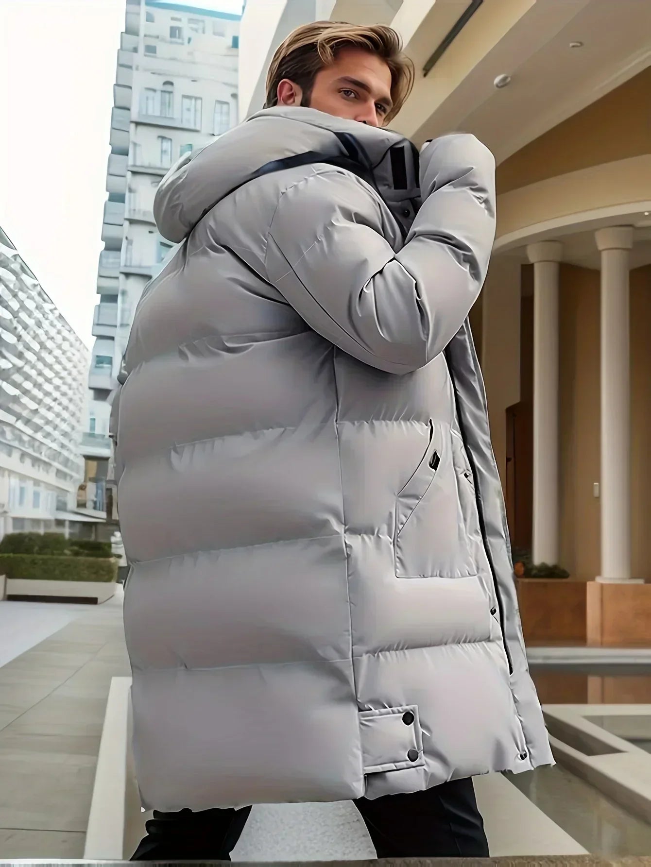 Percy Men's Puffer Jacket - back view