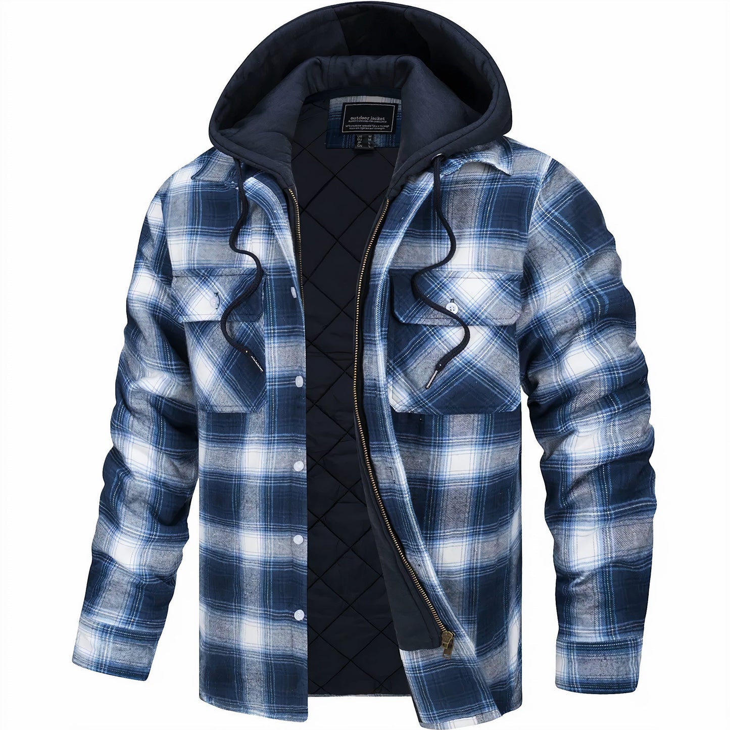 Orson Men's Plaid Jacket - fabric and finish detail