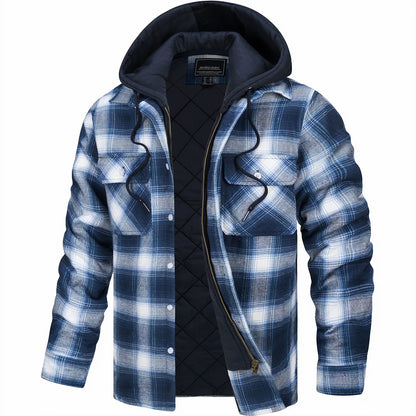 Orson Men's Plaid Jacket - fabric and finish detail