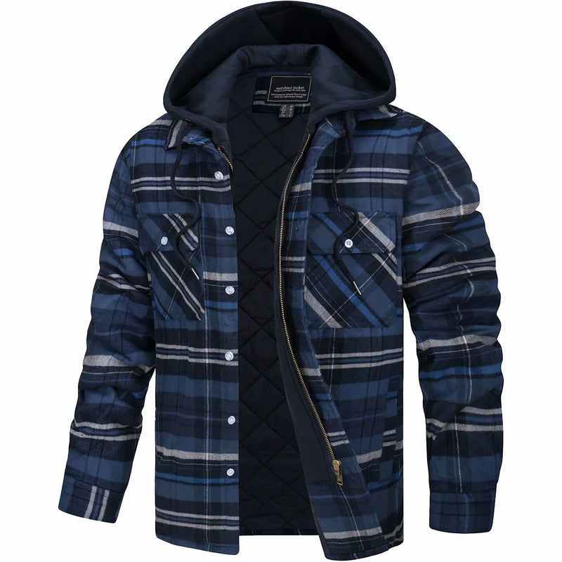 Orson Men's Plaid Jacket - close-up detail