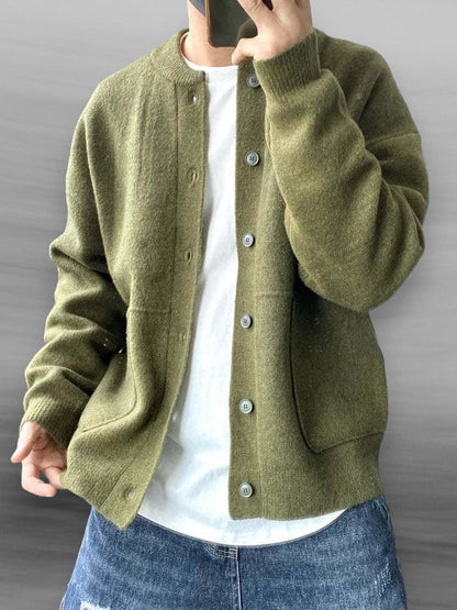 Reuben Men's Cardigan - fabric and finish detail