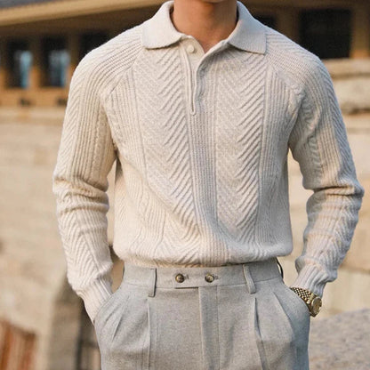 Ellis Men's Zip Polo - front view