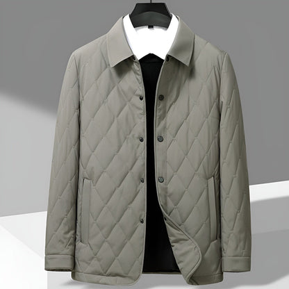 Ezra Men's Quilted Puffer Jacket - front view