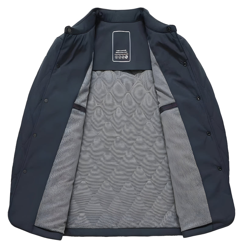 Ezra Men's Quilted Puffer Jacket - back view