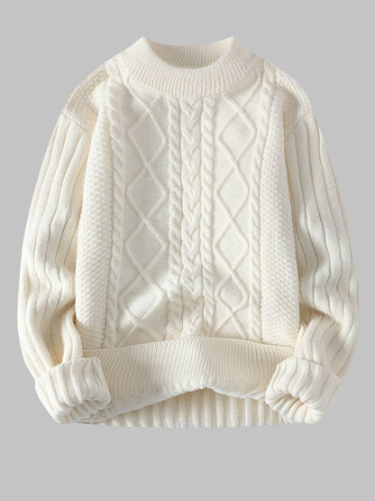 Kester Men's Cable Knit Sweater - close-up detail