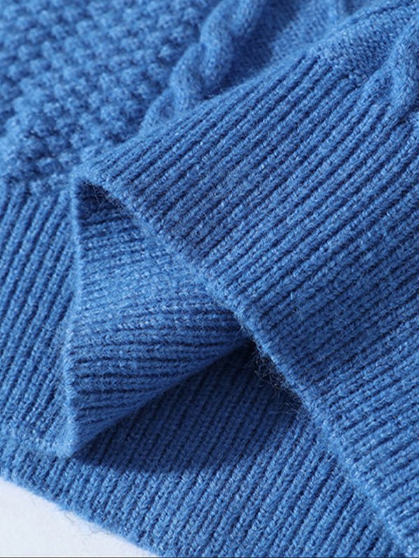 Kester Men's Cable Knit Sweater - fabric and finish detail