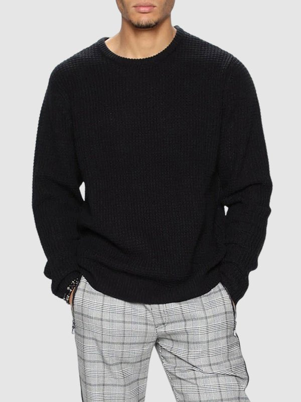 Gideon Men's Oversized Sweater - fabric and finish detail