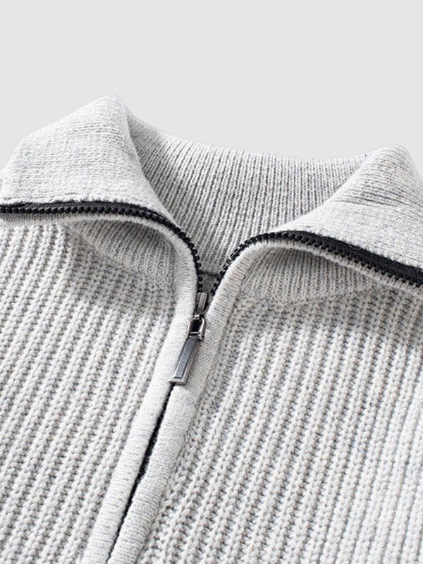Elias Men's Sweater - fabric and finish detail