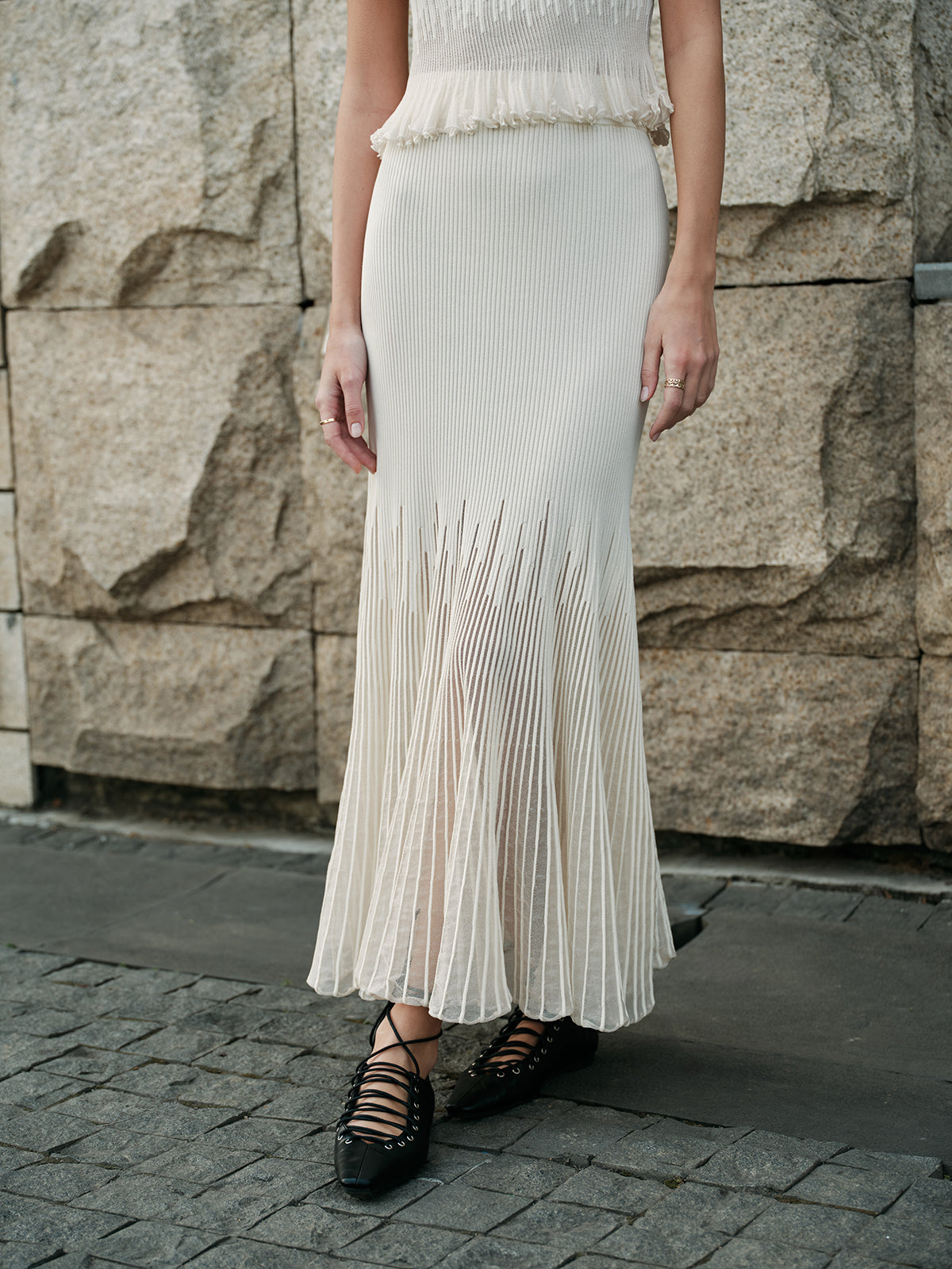 Wren Women's Pleated Skirt - styled view