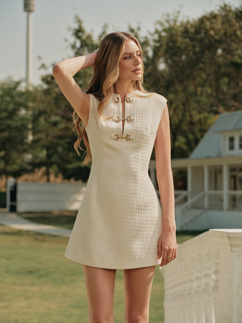 Juliette Women's Dress | Tweed, Crew Neck, Sleeveless