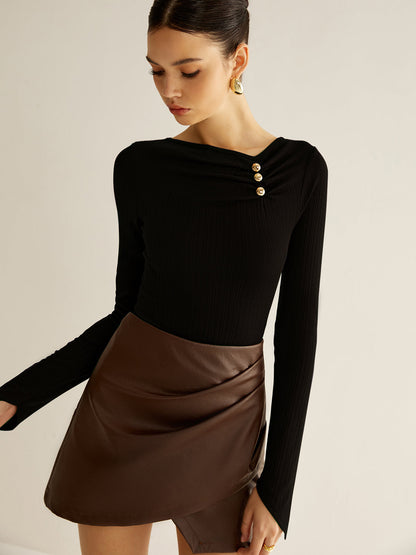Fleur Women's Pleated Blouse - styled view