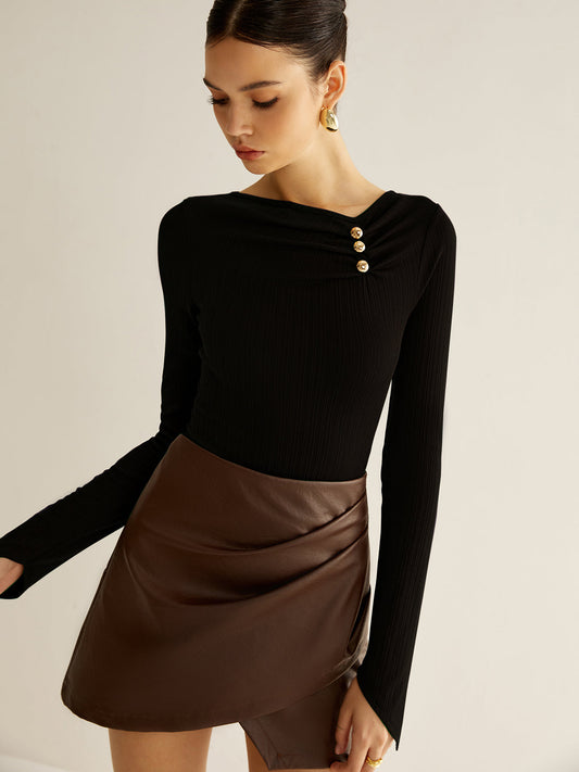 Fleur Women's Pleated Blouse - styled view