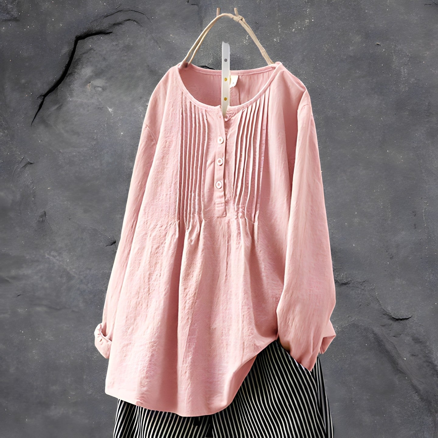 Rosa Women's Blouse - fabric and finish detail