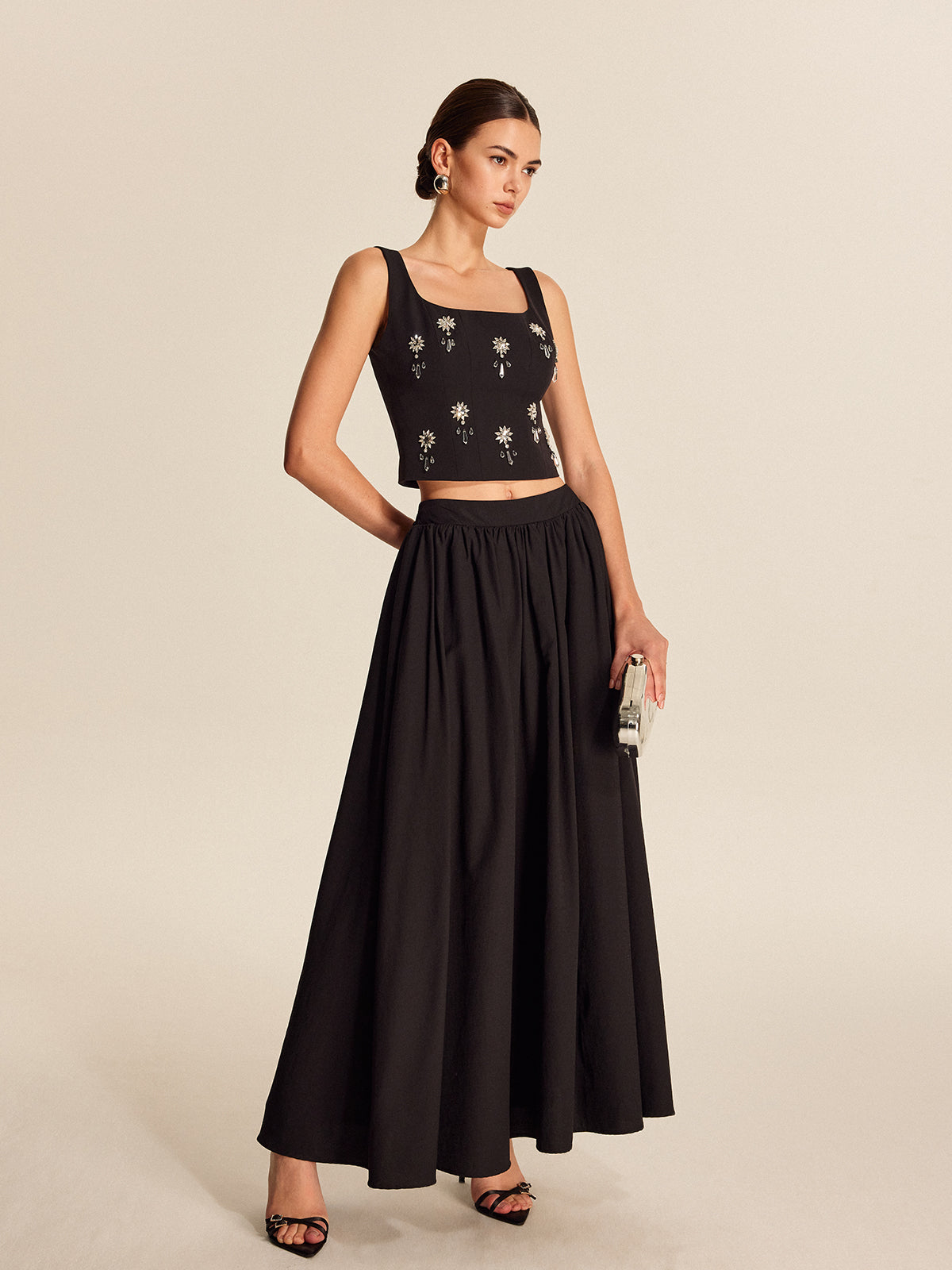 Rosa Women's Pleated Skirt - front view