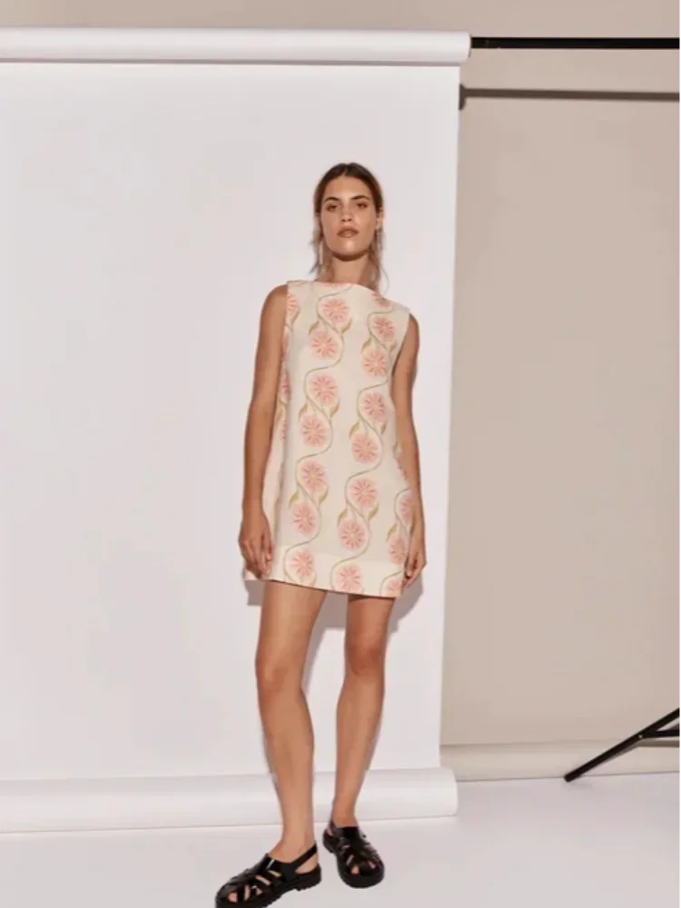 Harlow Women's Floral Mini Dress - back view