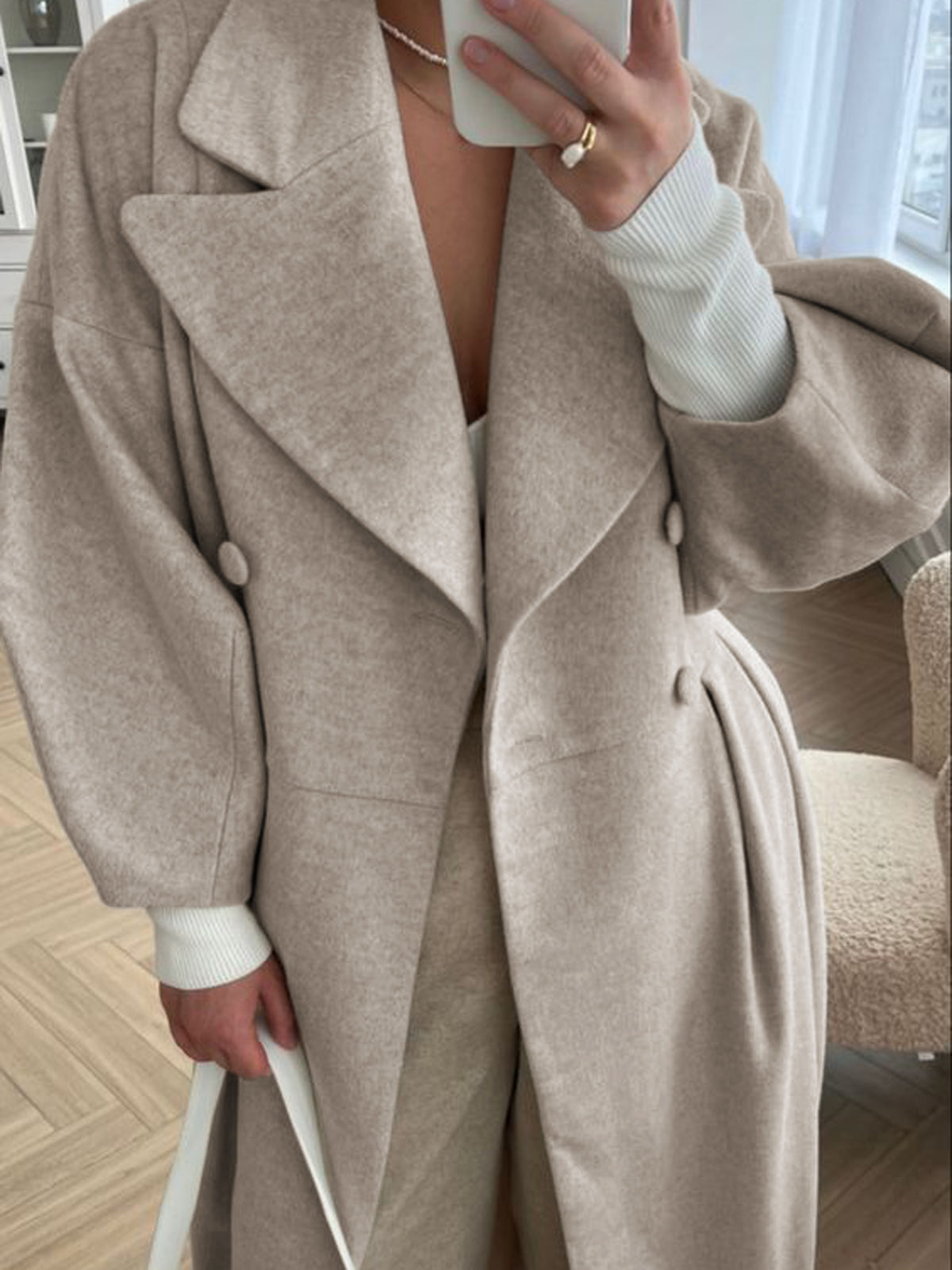 Jolie Women's Trench Coat - styled view