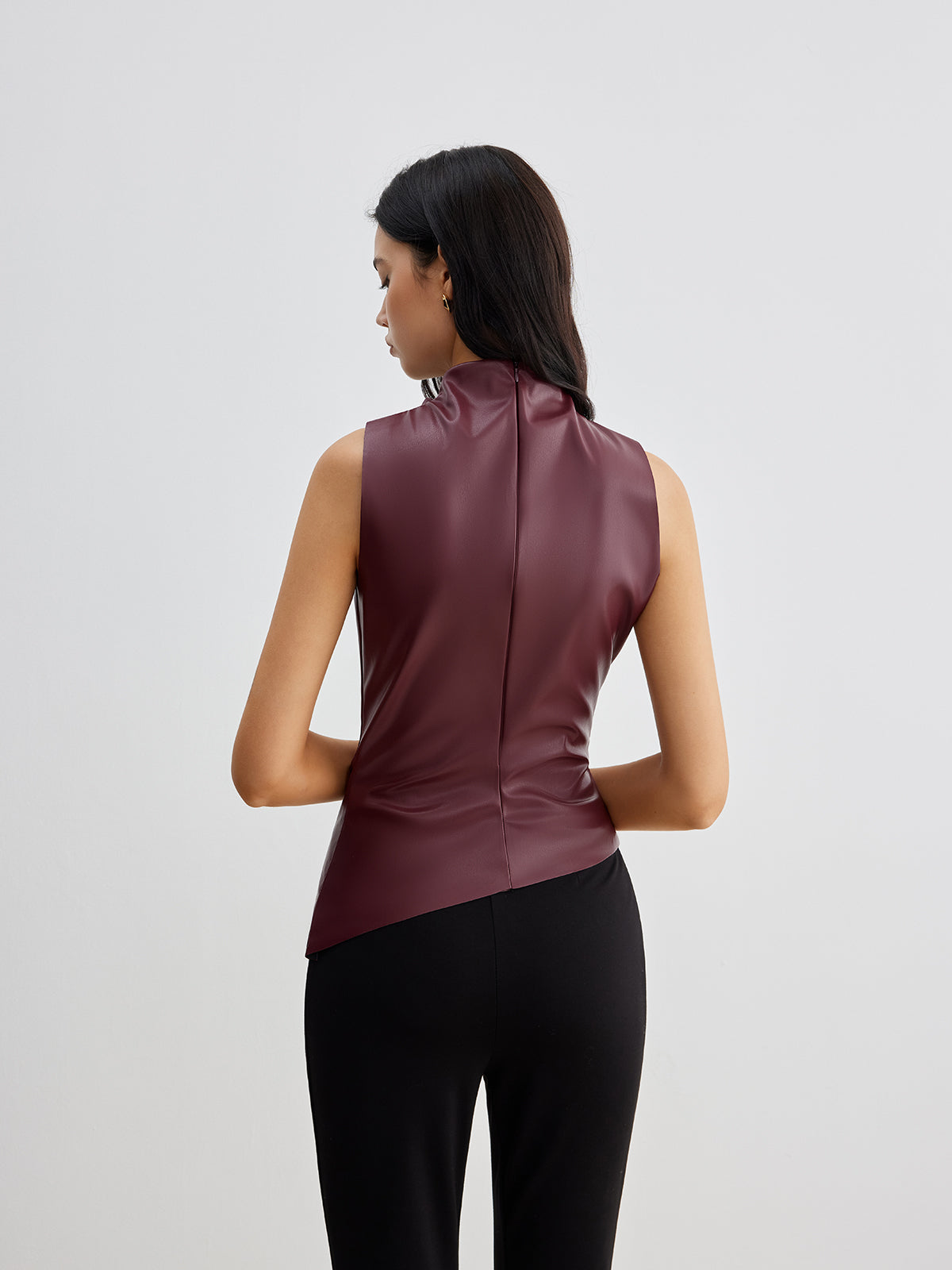 Sophie Women's Pleated Tank Top - close-up detail