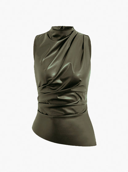 Sophie Women's Pleated Tank Top - front view