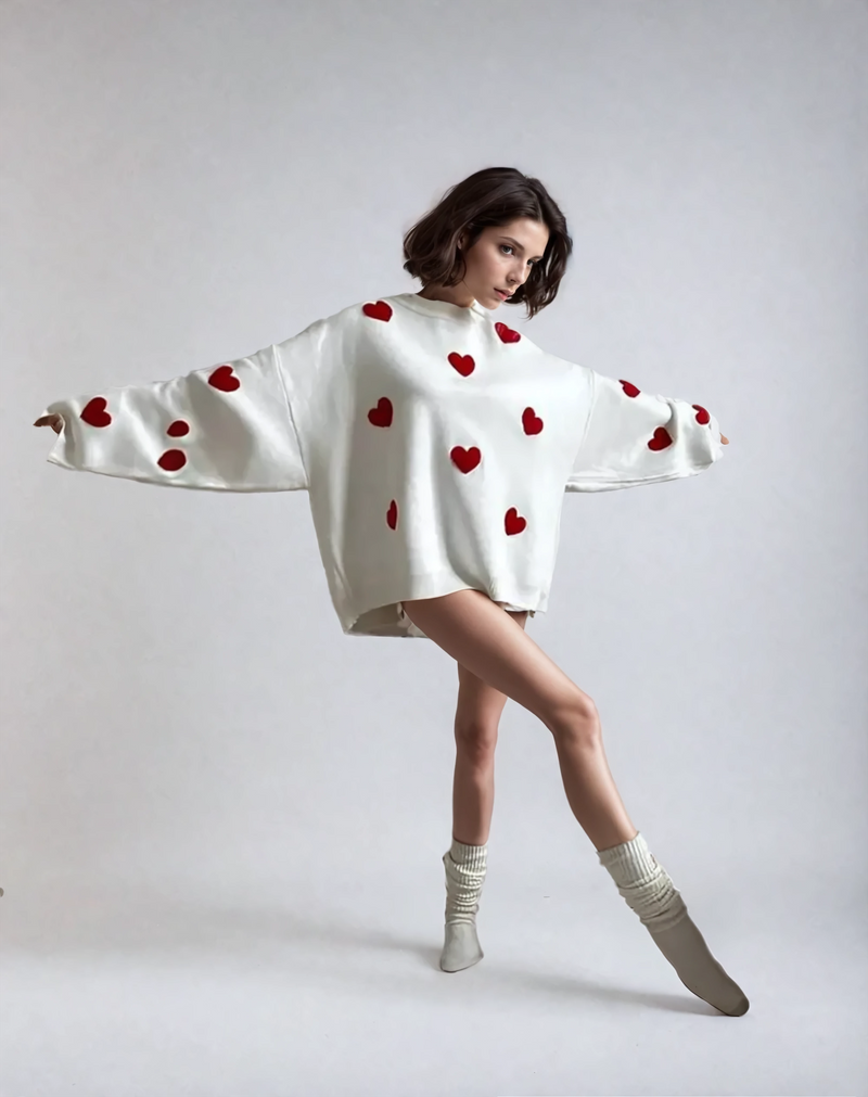 Lila Women's Oversized Sweater - styled view