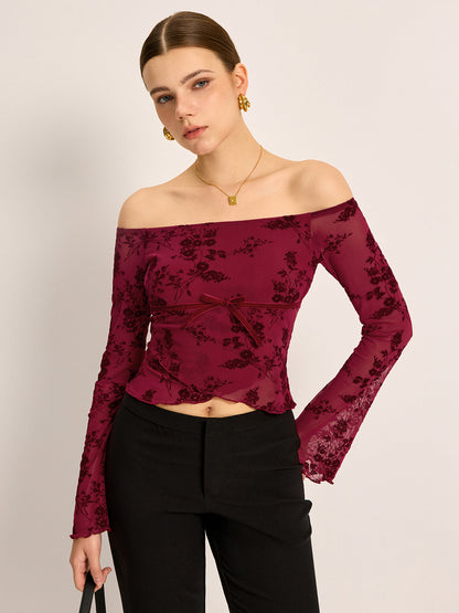 Winona Women's Floral T-shirt - fabric and finish detail