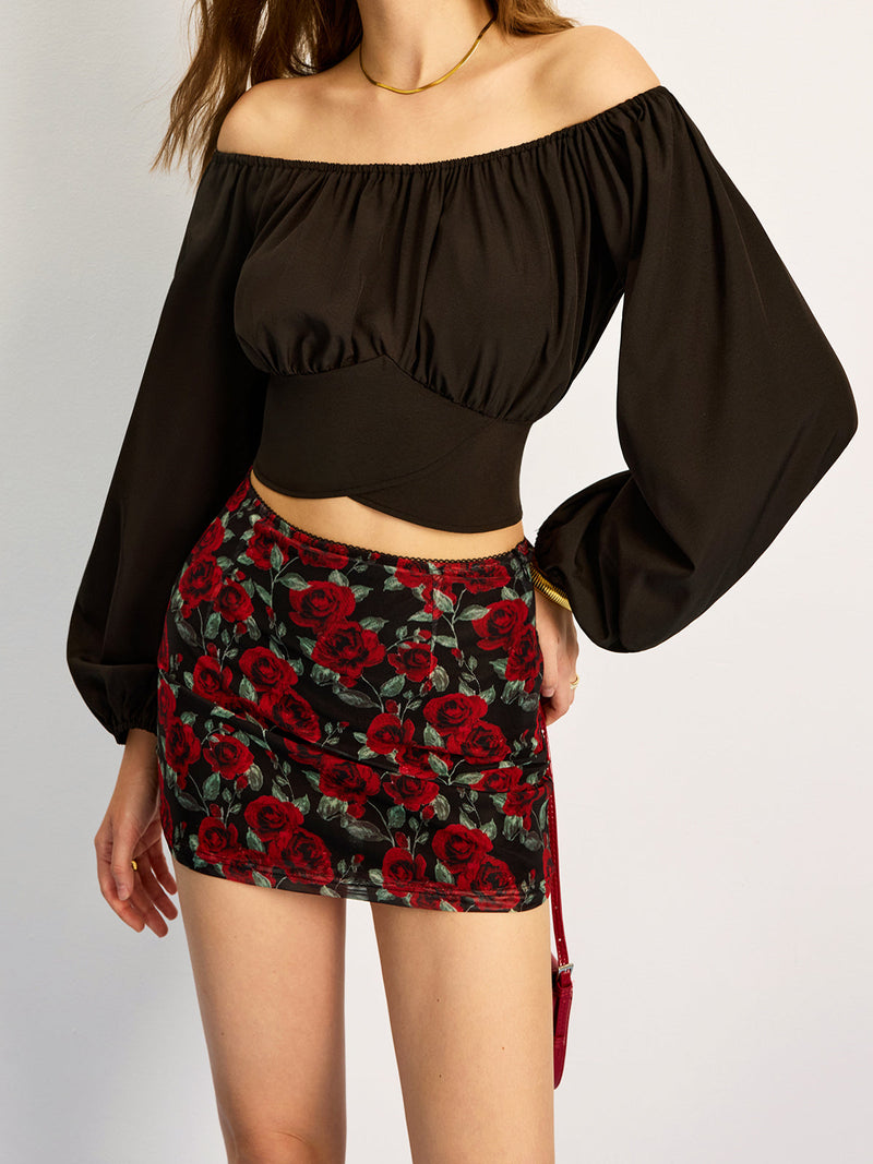 Eloise Women's Blouse | Off-shoulder, Long Sleeve