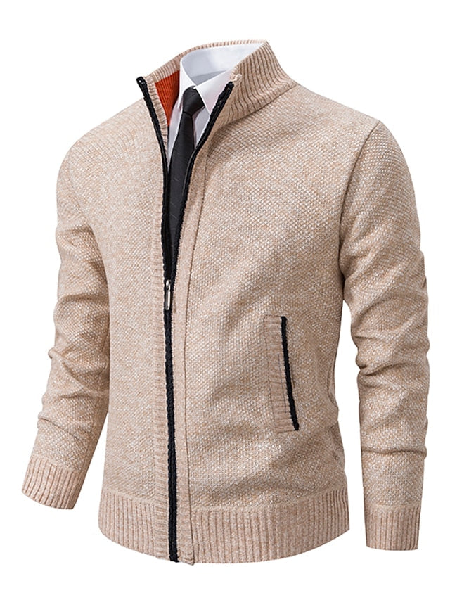 Nolan Men's Ribbed Knit Cardigan | Zip