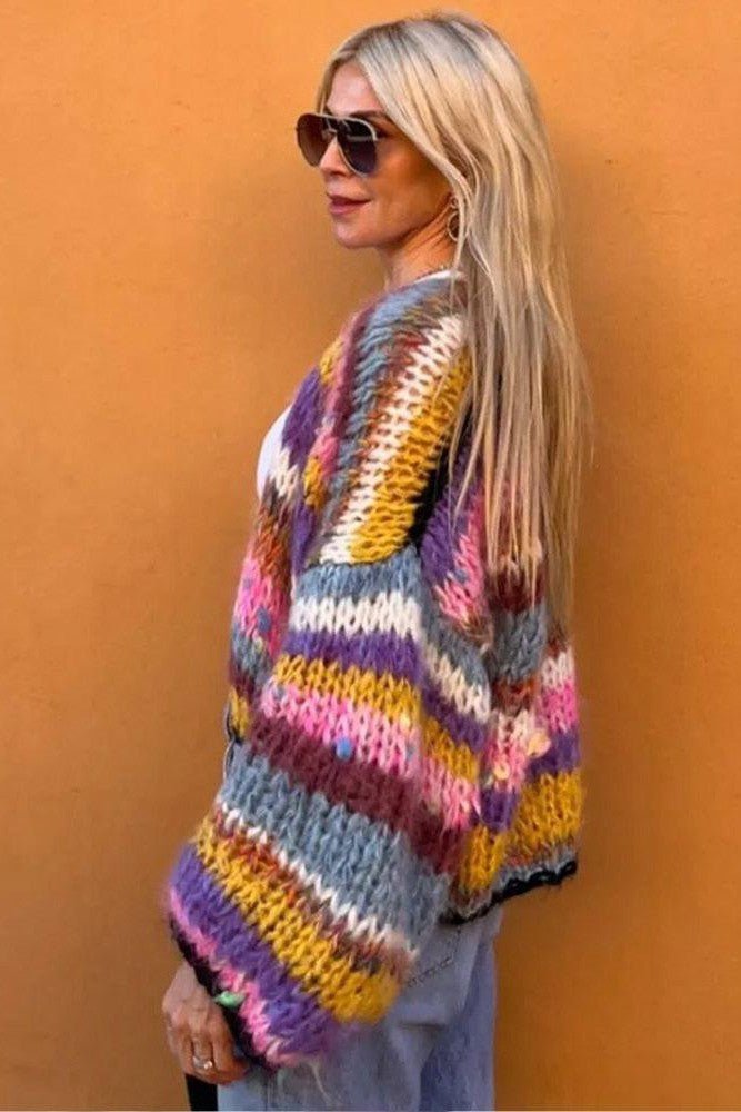 Edith Women's Striped Cardigan | Knit