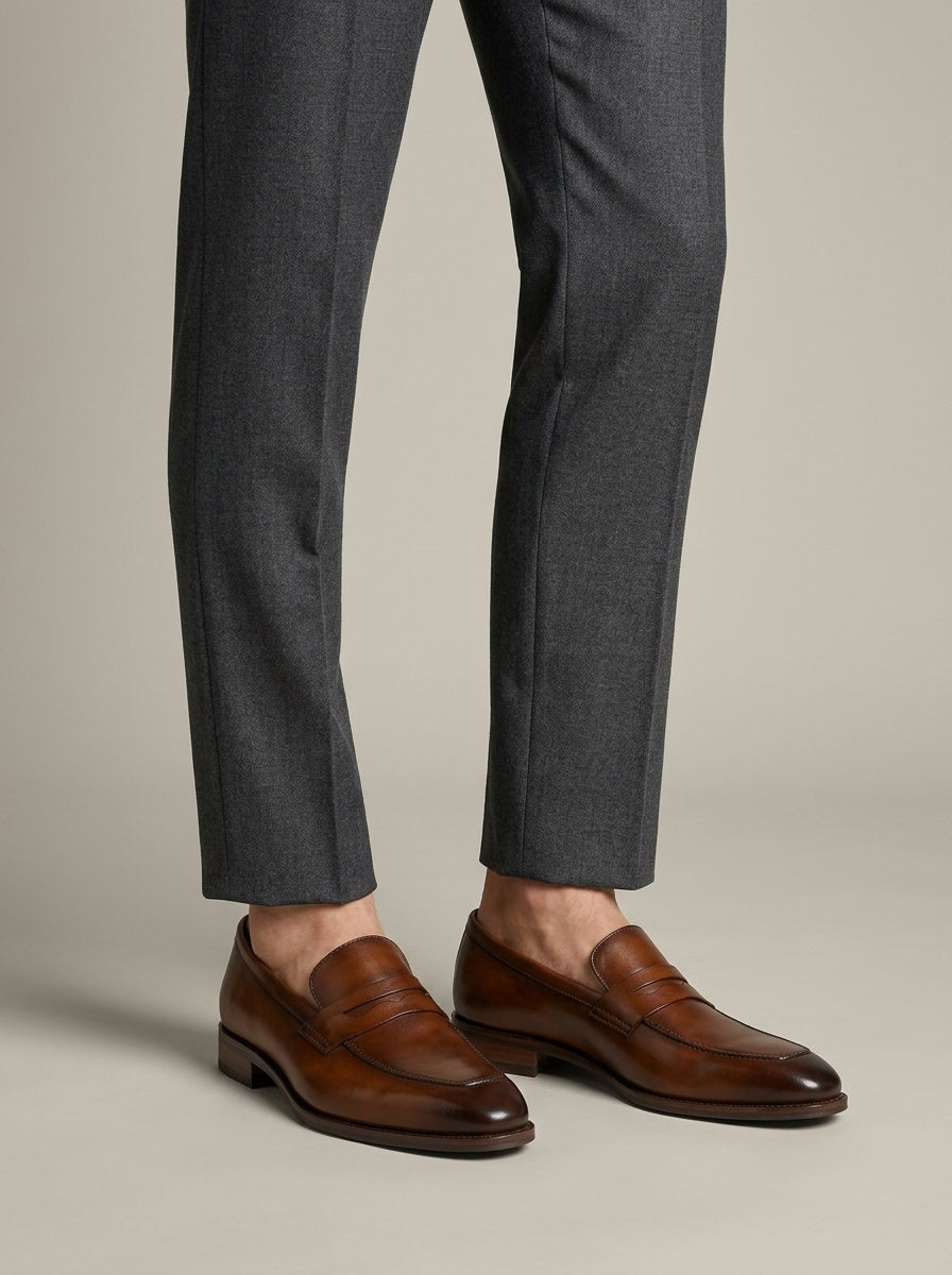 Dorian Men's Block Heel Loafers - front view