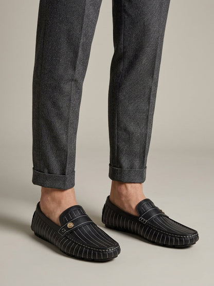 Bruno Men's Loafers - fabric and finish detail