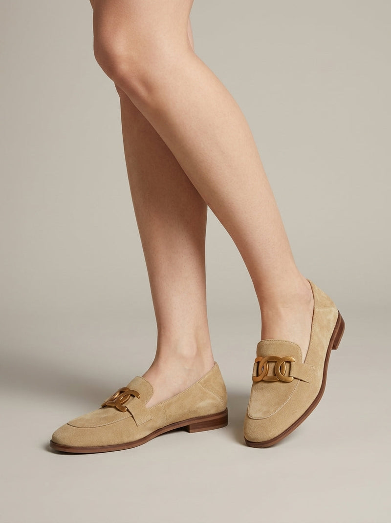 Hattie Women's Suede Loafers | Slip, Low Heel, Slip-on