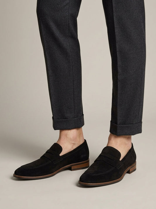 Vance Men's Suede Loafers - front view