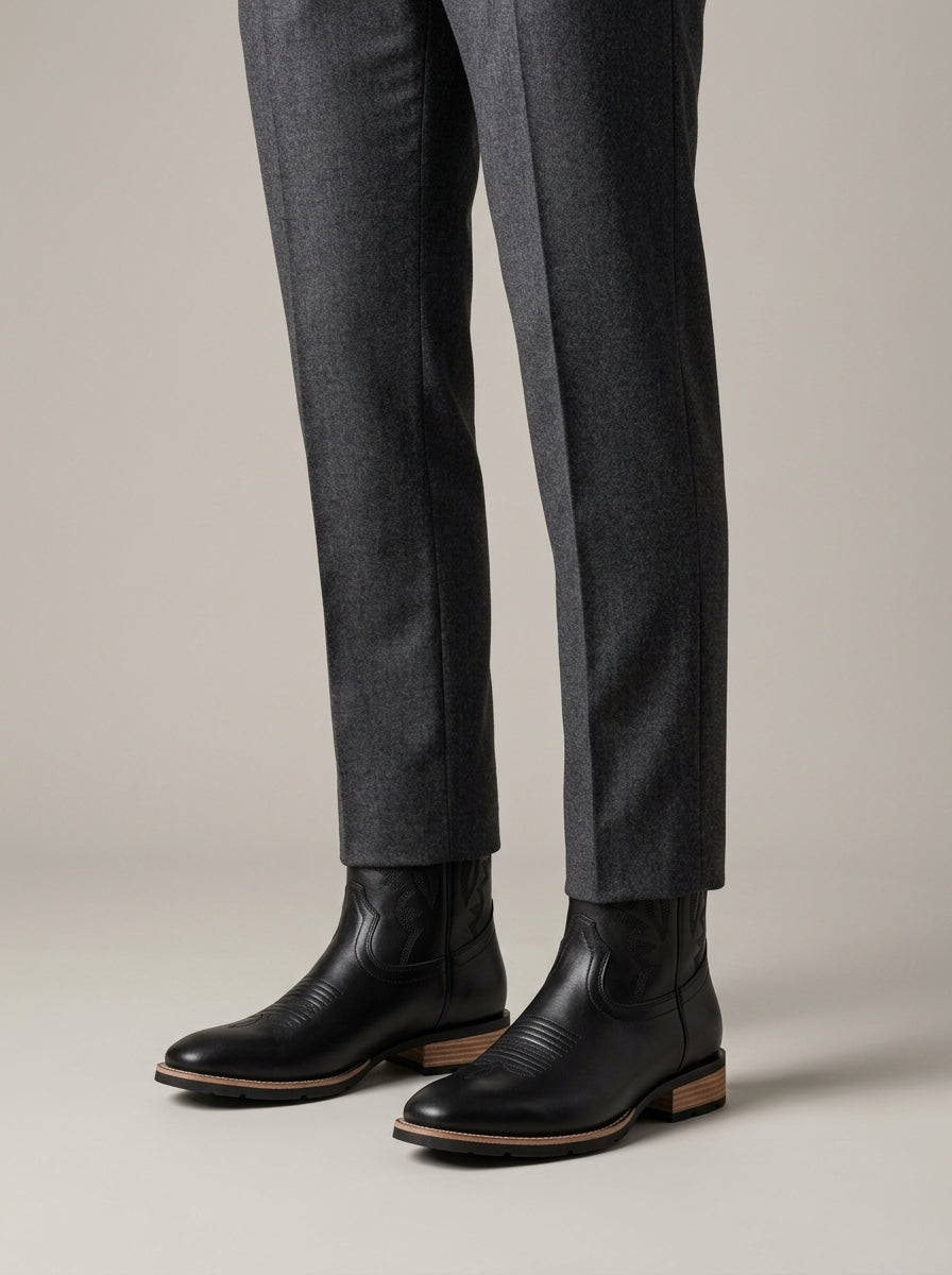 Elias Men's Chelsea Boots - fabric and finish detail